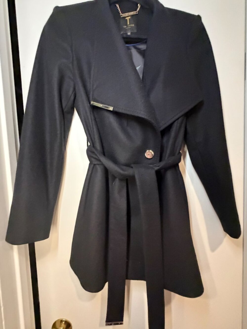 Ted Baker London Rosess Wool & Cashmere Blend Wrap Coat - Picture 6 of 7